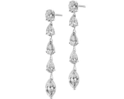 Sale Apart Kolczyki z białego złota z diamentami - 3,09 ct - próba 750