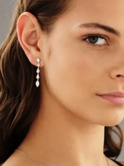 Sale Apart Kolczyki z białego złota z diamentami - 3,09 ct - próba 750