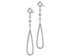 Apart Kolczyki z białego złota z brylantami - 0,83 ct - próba 585< Kolczyki Z Diamentami