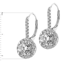 Best Apart Kolczyki z białego złota z brylantami – SI2/H - 2,47 ct - próba 750