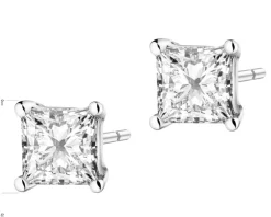 Apart Kolczyki z białego złota z diamentami laboratoryjnymi - 0,62 ct - próba 585< Wszystkie
