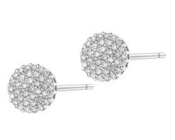 Online Apart Kolczyki z białego złota z diamentami - 0,20 ct - próba 585