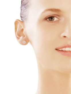 Online Apart Kolczyki z białego złota z diamentami - 0,20 ct - próba 585