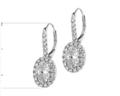 Hot Apart Kolczyki z białego złota z diamentami - VS2/H - 2,70 ct - próba 750