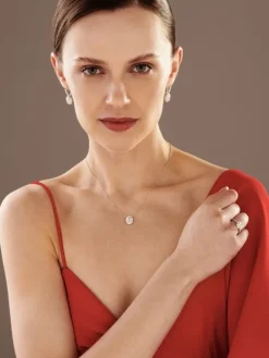 Hot Apart Kolczyki z białego złota z diamentami - VS2/H - 2,70 ct - próba 750
