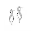 Apart Kolczyki z białego złota z diamentami - 0,008 ct - próba 375