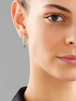 Clearance Apart Kolczyki z białego złota z brylantami laboratoryjnymi - koła - 0,90 ct - próba 750