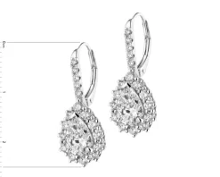 Sale Apart Kolczyki z białego złota z diamentami - 3,17 ct - próba 750
