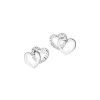 Apart Kolczyki z białego złota z diamentami - serca - 0,006 ct - próba 585< Wszystkie
