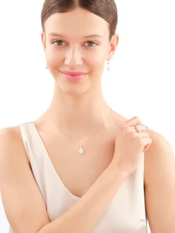 New Apart Kolczyki z białego złota z brylantami - 0,80 ct - próba 585