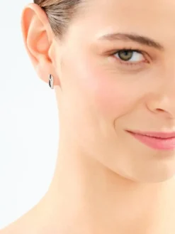 Apart Kolczyki z białego złota z diamentami - 0,04 ct - próba 585