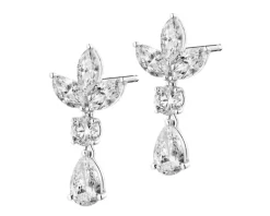 Discount Apart Kolczyki z białego złota z diamentami - 2,82 ct - próba 750