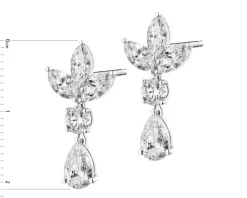 Discount Apart Kolczyki z białego złota z diamentami - 2,82 ct - próba 750