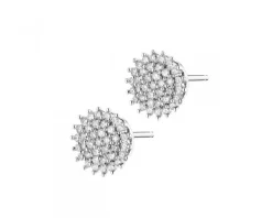 Online Apart Kolczyki z białego złota z diamentami - 0,19 ct - próba 585