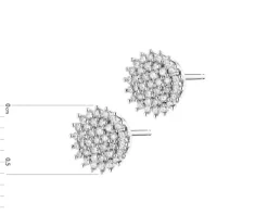 Online Apart Kolczyki z białego złota z diamentami - 0,19 ct - próba 585