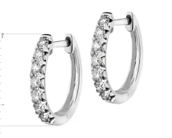Apart Kolczyki z białego złota z brylantami - koła - 0,50 ct - próba 585< Kolczyki Z Diamentami
