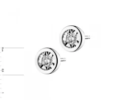 Apart Kolczyki z białego złota z brylantami - 0,10 ct - próba 375< Kolczyki Z Diamentami