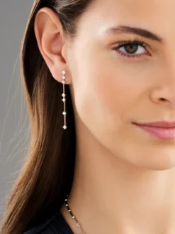 Outlet Apart Kolczyki z białego złota z brylantami - 1,06 ct - próba 750