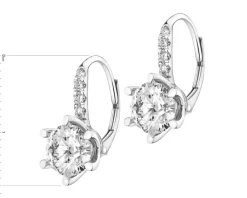 Apart Kolczyki z białego złota z brylantami laboratoryjnymi - 3,14 ct - próba 750< Kolczyki Z Diamentami