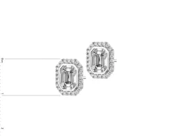New Apart Kolczyki z białego złota z diamentami - 0,95 ct - próba 750
