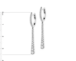Outlet Apart Kolczyki z białego złota z diamentami - 0,50 ct - próba 585
