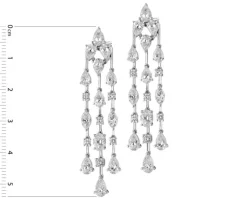 Outlet Apart Kolczyki z białego złota z diamentami - 7,25 ct - próba 750