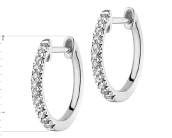 Apart Kolczyki z białego złota z diamentami - koła - 0,10 ct - próba 585< Kolczyki Z Diamentami