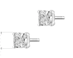 Discount Apart Kolczyki z białego złota z diamentami - 1,00 ct - próba 585