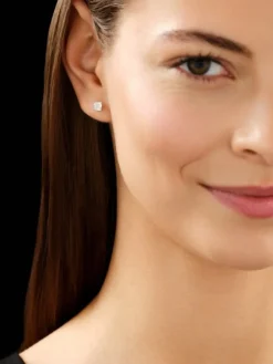 Discount Apart Kolczyki z białego złota z diamentami - 1,00 ct - próba 585