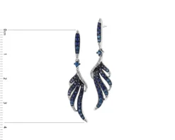 Apart Kolczyki z białego złota z diamentami i szafirami - próba 585< Wszystkie