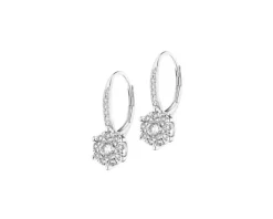 Discount Apart Kolczyki z białego złota z brylantami - 0,83 ct - próba 585