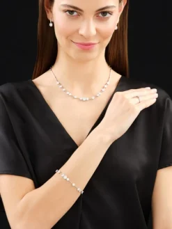 Discount Apart Kolczyki z białego złota z brylantami - 0,83 ct - próba 585