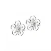 Apart Kolczyki z białego złota z diamentami - kwiaty - 0,01 ct - próba 375< Kolczyki Z Diamentami