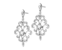 New Apart Kolczyki z białego złota z brylantami - 0,70 ct - próba 585