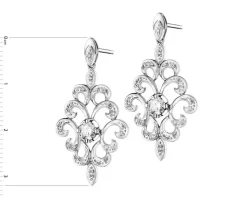 New Apart Kolczyki z białego złota z brylantami - 0,70 ct - próba 585