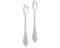 Apart Kolczyki z białego złota z diamentami - 1,16 ct - próba 585
