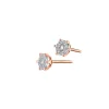 Apart Kolczyki z różowego i białego złota z brylantami - 0,25 ct - próba 585< Kolczyki Z Diamentami
