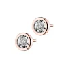 Apart Kolczyki z różowego i białego złota z brylantami - 0,10 ct - próba 585< Kolczyki Z Diamentami