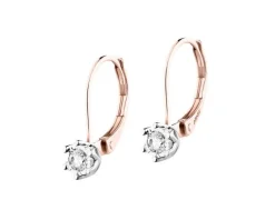 Apart Kolczyki z różowego i białego złota z brylantami - 0,15 ct - próba 585< Wszystkie