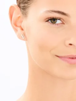 Online Apart Kolczyki z różowego złota z brylantami - 0,01 ct - próba 375