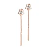 Apart Kolczyki z różowego złota z diamentami - kwiaty - 0,006 ct - próba 375< Wszystkie