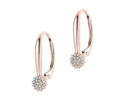 Apart Kolczyki z różowego złota z diamentami - 0,09 ct - próba 585< Kolczyki Z Diamentami