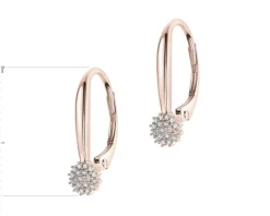 Apart Kolczyki z różowego złota z diamentami - 0,09 ct - próba 585< Kolczyki Z Diamentami