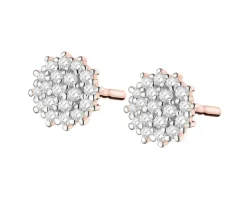 New Apart Kolczyki z różowego złota z diamentami - 0,09 ct - próba 585