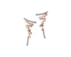 Apart Kolczyki z różowego złota z diamentami - 0,15 ct - próba 585< Kolczyki Z Diamentami