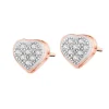 Apart Kolczyki z różowego złota z diamentami - serca - 0,05 ct - próba 585< Wszystkie