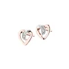 Clearance Apart Kolczyki z różowego  złota z diamentami - serca - 0,005 ct - próba 375