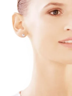 Apart Kolczyki z żółtego i białego złota z brylantami - 0,15 ct - próba 585< Wszystkie