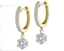 New Apart Kolczyki z żółtego i białego złota z diamentami - 0,30 ct - próba 585