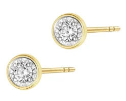 Apart Kolczyki z żółtego i białego złota z brylantami - 0,17 ct - próba 585< Wszystkie